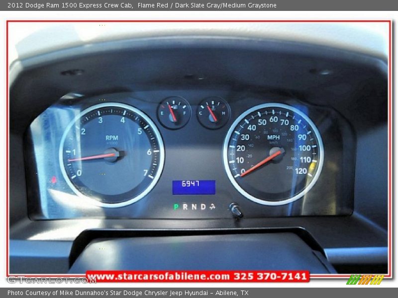 Flame Red / Dark Slate Gray/Medium Graystone 2012 Dodge Ram 1500 Express Crew Cab
