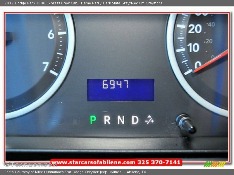 Flame Red / Dark Slate Gray/Medium Graystone 2012 Dodge Ram 1500 Express Crew Cab