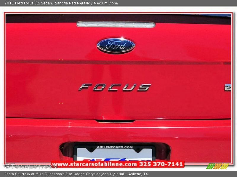 Sangria Red Metallic / Medium Stone 2011 Ford Focus SES Sedan