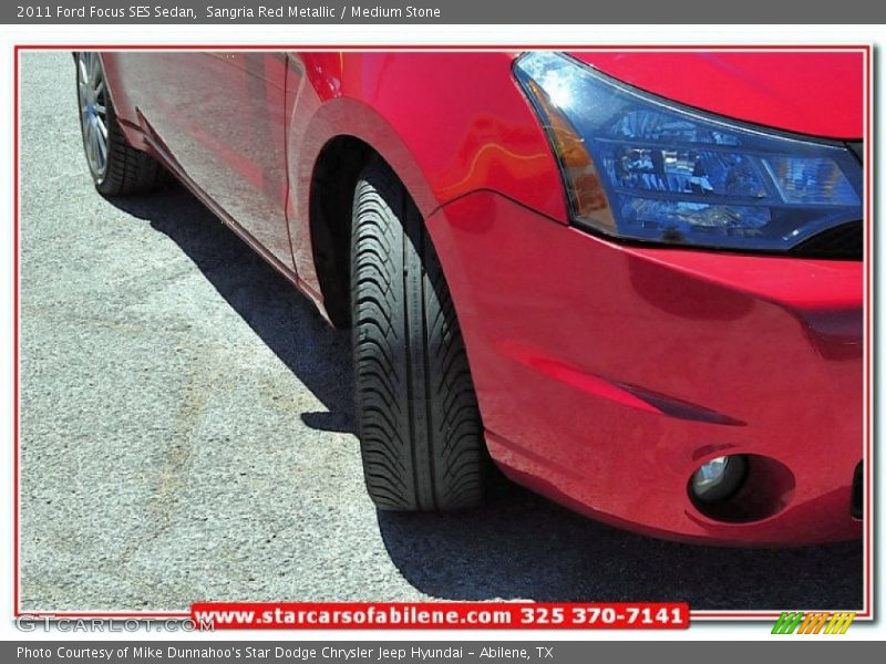 Sangria Red Metallic / Medium Stone 2011 Ford Focus SES Sedan