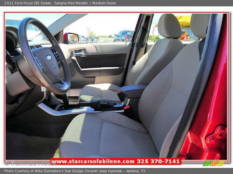 Sangria Red Metallic / Medium Stone 2011 Ford Focus SES Sedan