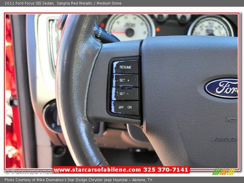 Sangria Red Metallic / Medium Stone 2011 Ford Focus SES Sedan