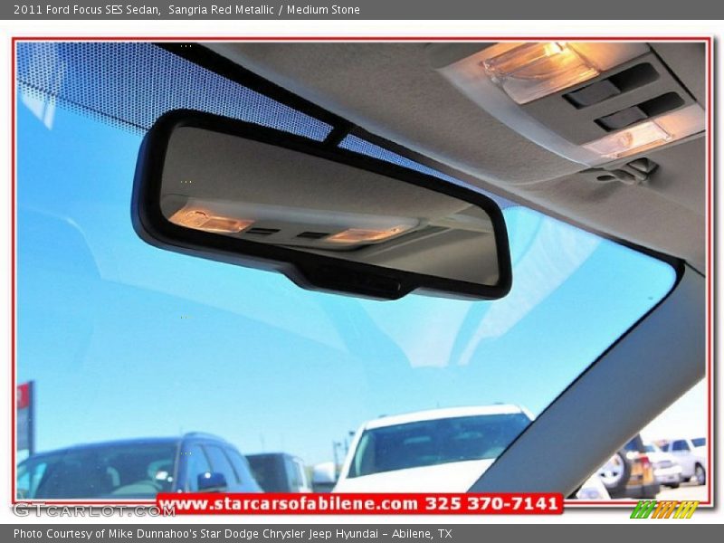 Sangria Red Metallic / Medium Stone 2011 Ford Focus SES Sedan
