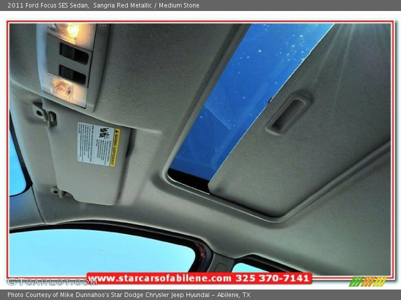 Sangria Red Metallic / Medium Stone 2011 Ford Focus SES Sedan