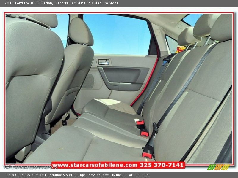 Sangria Red Metallic / Medium Stone 2011 Ford Focus SES Sedan