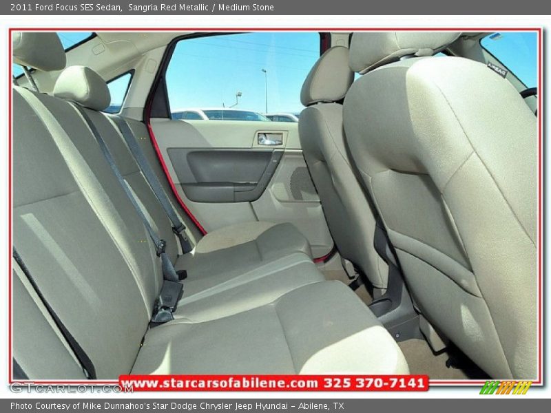 Sangria Red Metallic / Medium Stone 2011 Ford Focus SES Sedan