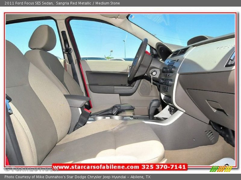 Sangria Red Metallic / Medium Stone 2011 Ford Focus SES Sedan
