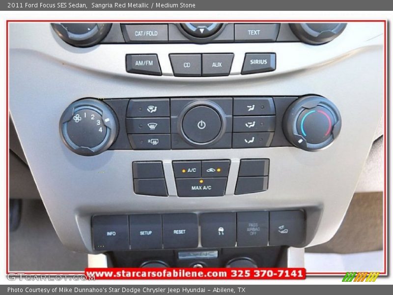 Sangria Red Metallic / Medium Stone 2011 Ford Focus SES Sedan