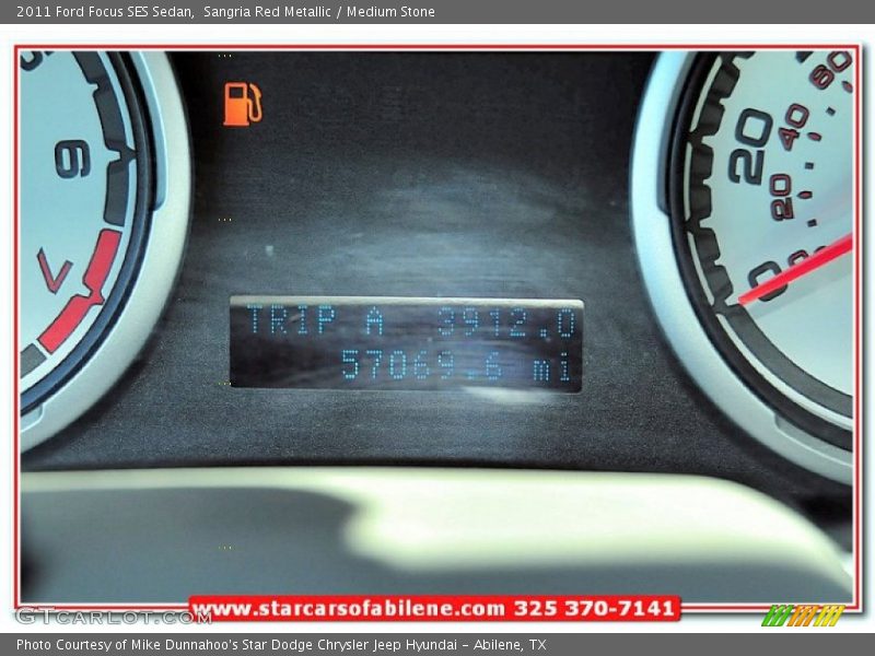 Sangria Red Metallic / Medium Stone 2011 Ford Focus SES Sedan