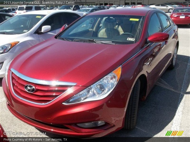 Sparkling Ruby / Camel 2013 Hyundai Sonata GLS