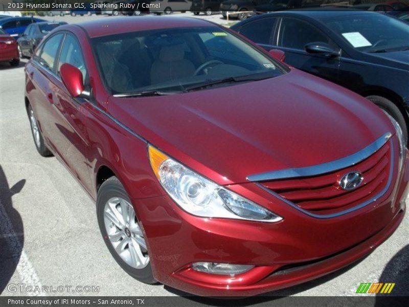 Sparkling Ruby / Camel 2013 Hyundai Sonata GLS