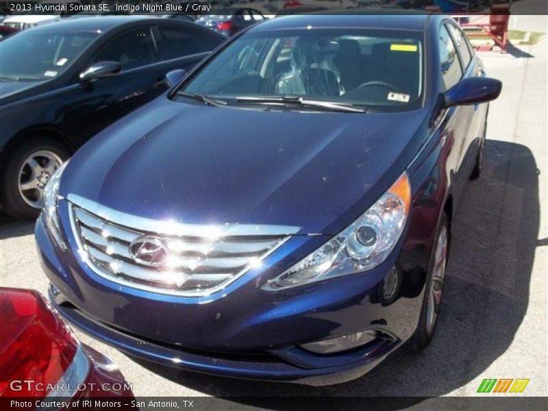 Indigo Night Blue / Gray 2013 Hyundai Sonata SE