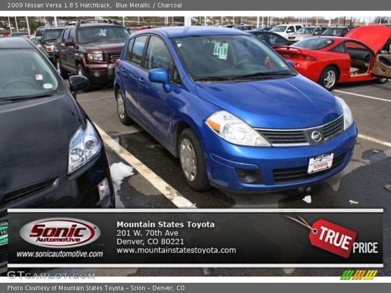 Blue Metallic / Charcoal 2009 Nissan Versa 1.8 S Hatchback
