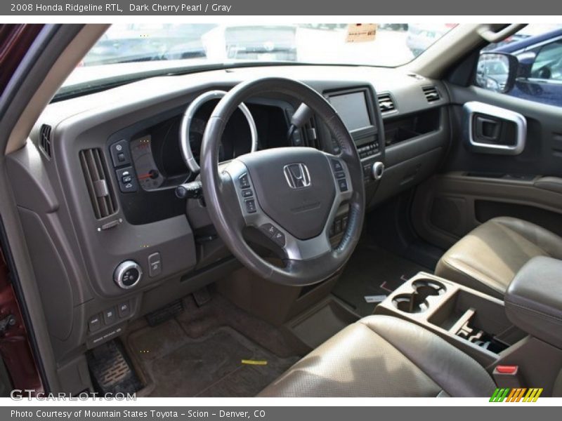 Dark Cherry Pearl / Gray 2008 Honda Ridgeline RTL