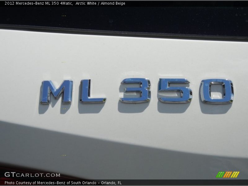 Arctic White / Almond Beige 2012 Mercedes-Benz ML 350 4Matic