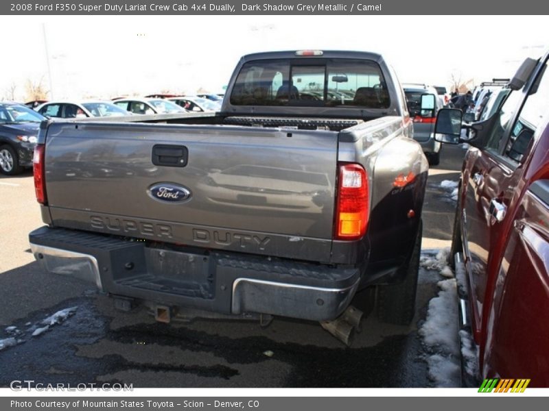 Dark Shadow Grey Metallic / Camel 2008 Ford F350 Super Duty Lariat Crew Cab 4x4 Dually