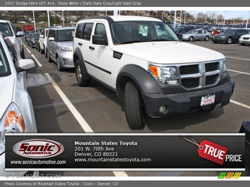 Stone White / Dark Slate Gray/Light Slate Gray 2007 Dodge Nitro SXT 4x4