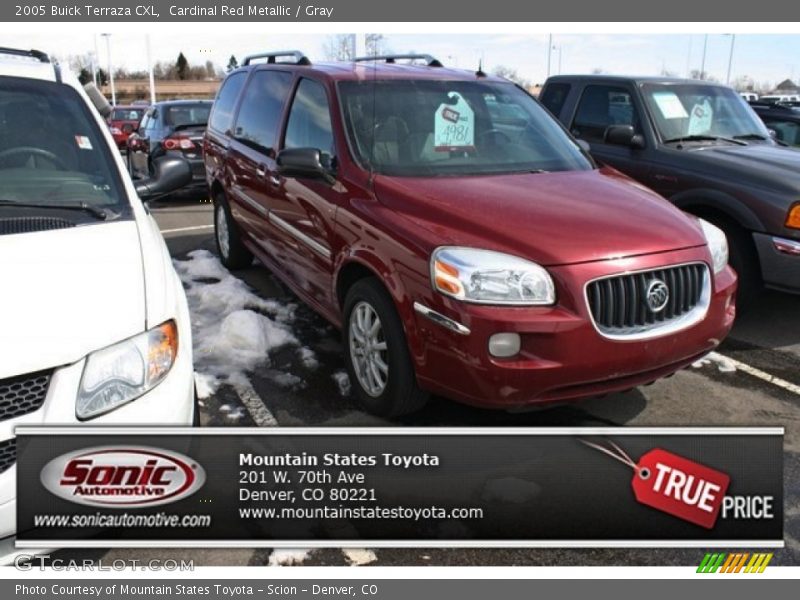Cardinal Red Metallic / Gray 2005 Buick Terraza CXL