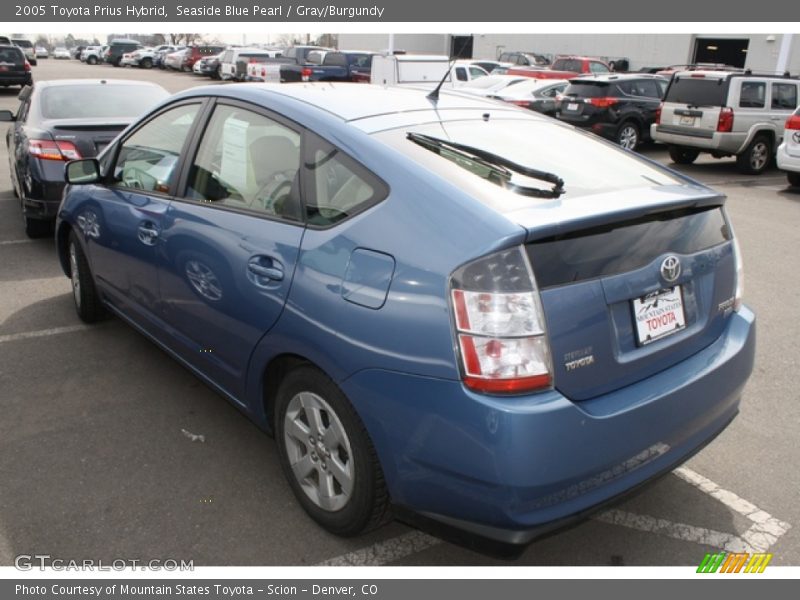 Seaside Blue Pearl / Gray/Burgundy 2005 Toyota Prius Hybrid