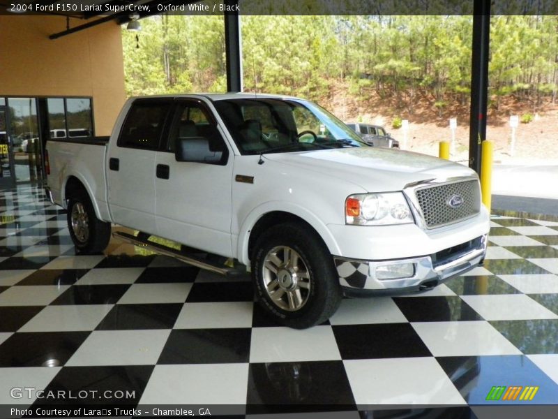 Oxford White / Black 2004 Ford F150 Lariat SuperCrew