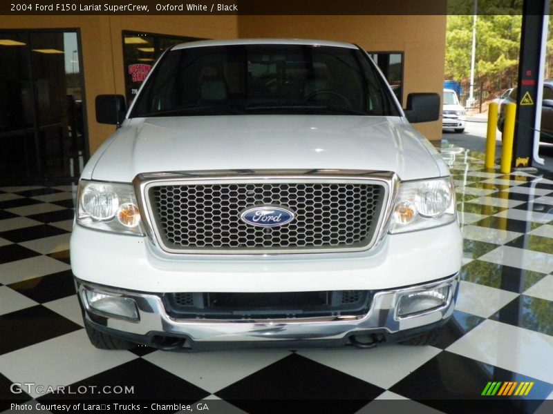 Oxford White / Black 2004 Ford F150 Lariat SuperCrew
