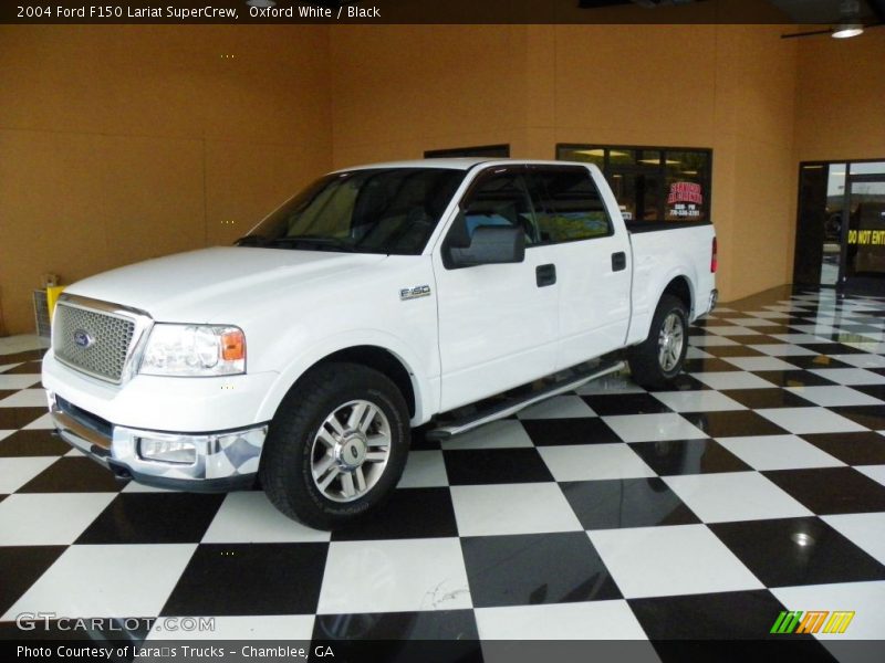 Oxford White / Black 2004 Ford F150 Lariat SuperCrew