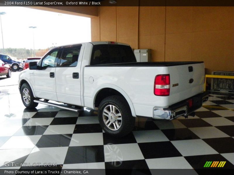 Oxford White / Black 2004 Ford F150 Lariat SuperCrew