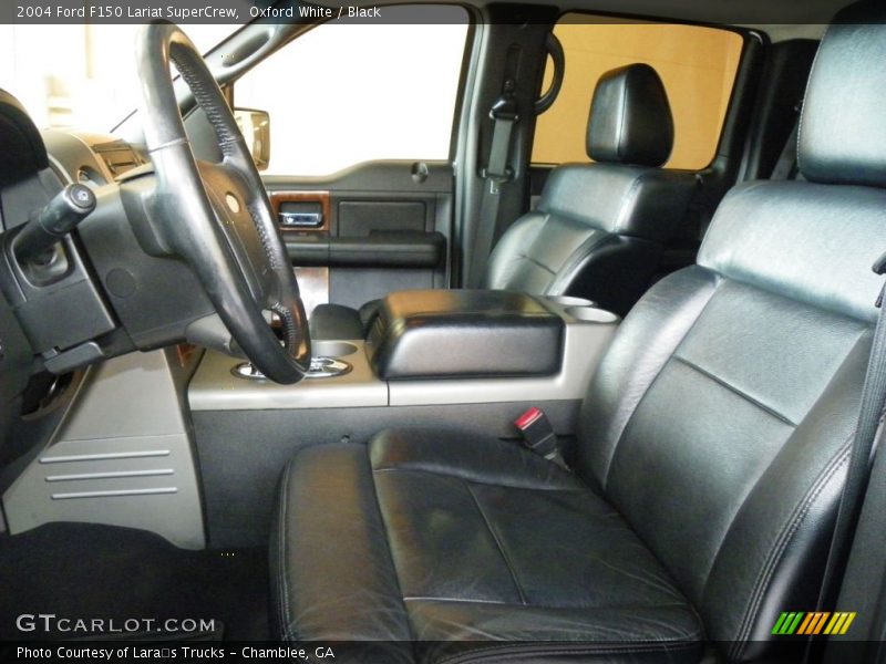 Oxford White / Black 2004 Ford F150 Lariat SuperCrew