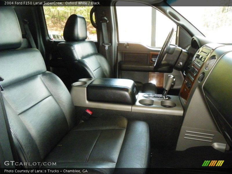 Oxford White / Black 2004 Ford F150 Lariat SuperCrew