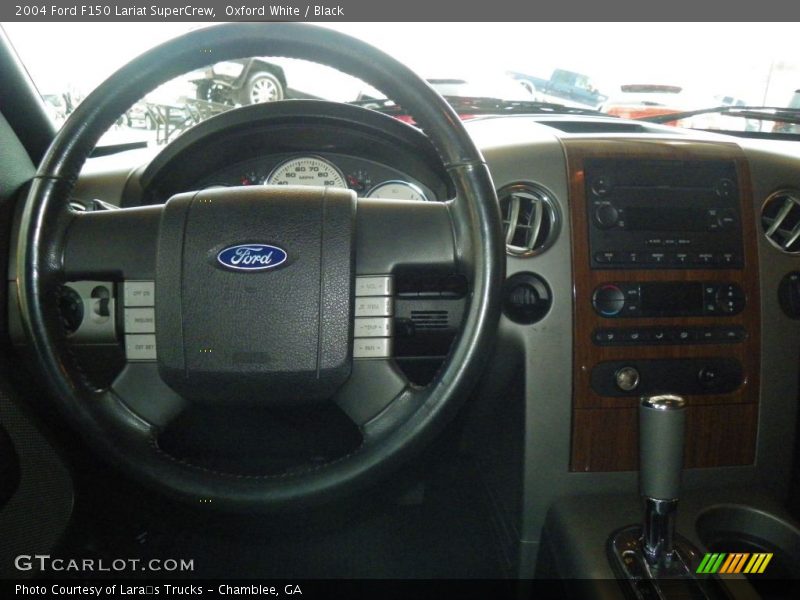 Oxford White / Black 2004 Ford F150 Lariat SuperCrew