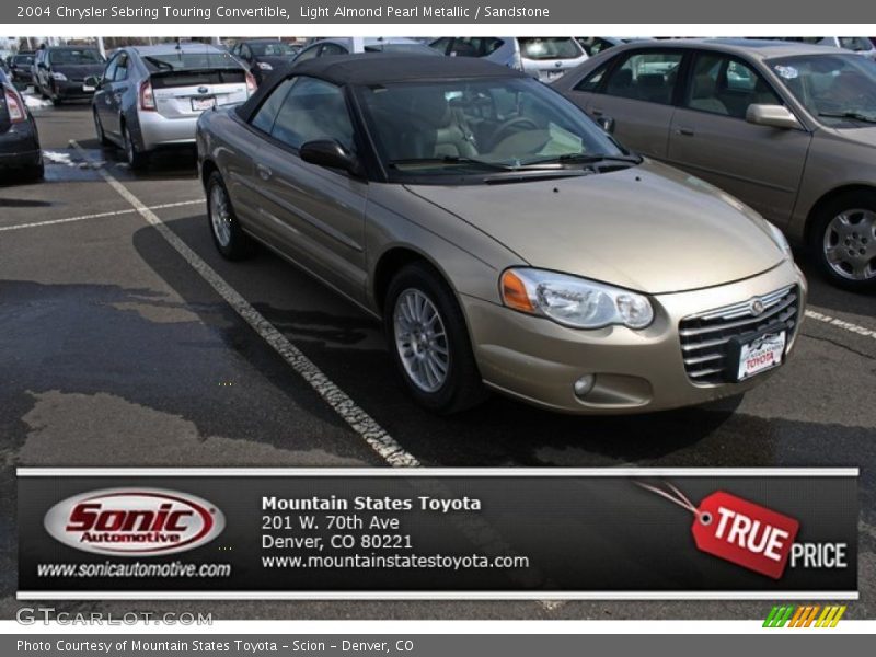 Light Almond Pearl Metallic / Sandstone 2004 Chrysler Sebring Touring Convertible
