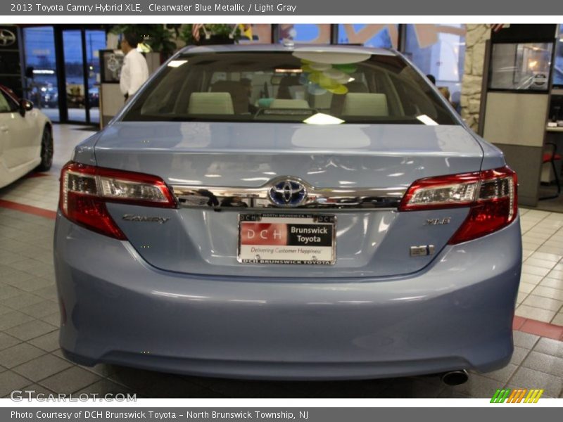 Clearwater Blue Metallic / Light Gray 2013 Toyota Camry Hybrid XLE