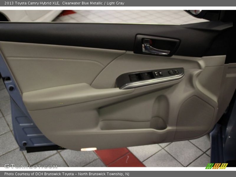 Clearwater Blue Metallic / Light Gray 2013 Toyota Camry Hybrid XLE