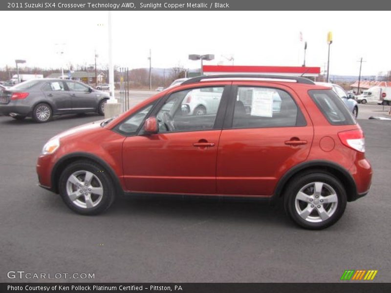 Sunlight Copper Metallic / Black 2011 Suzuki SX4 Crossover Technology AWD