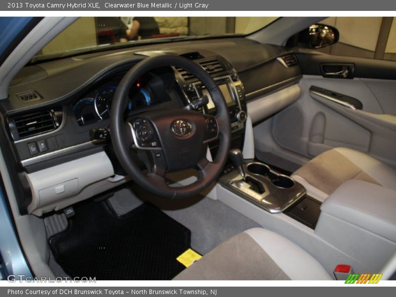Clearwater Blue Metallic / Light Gray 2013 Toyota Camry Hybrid XLE