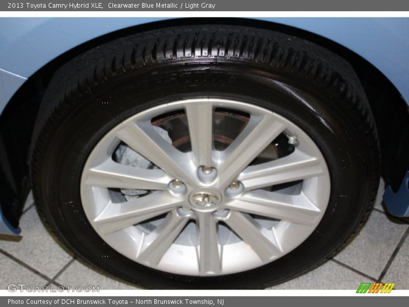 Clearwater Blue Metallic / Light Gray 2013 Toyota Camry Hybrid XLE