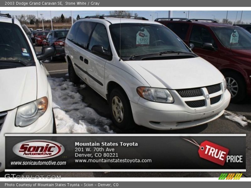 Stone White / Gray 2003 Dodge Grand Caravan SE