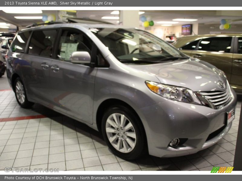 Silver Sky Metallic / Light Gray 2013 Toyota Sienna XLE AWD