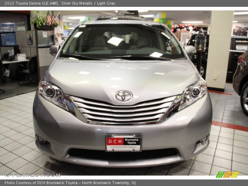 Silver Sky Metallic / Light Gray 2013 Toyota Sienna XLE AWD