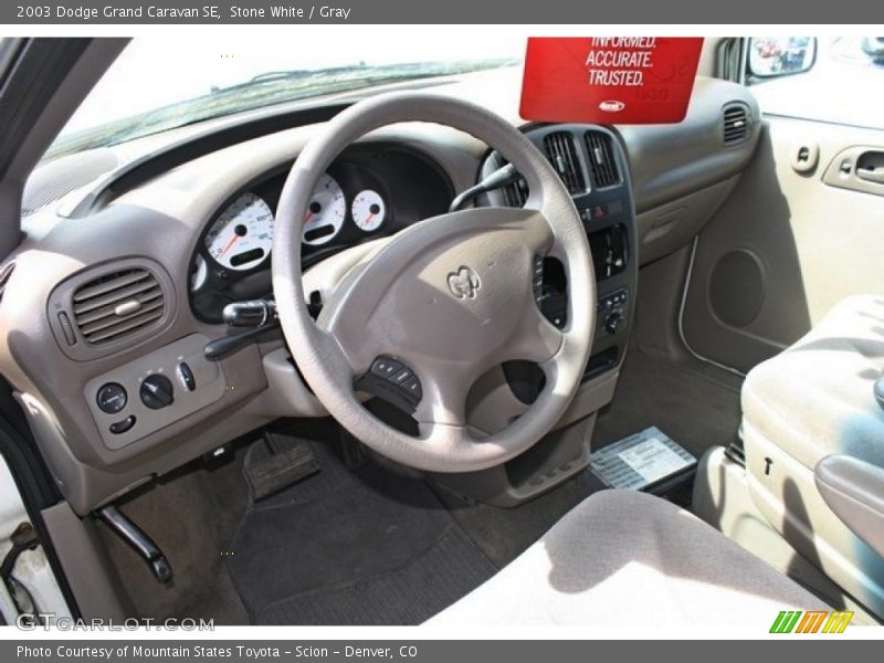 Stone White / Gray 2003 Dodge Grand Caravan SE