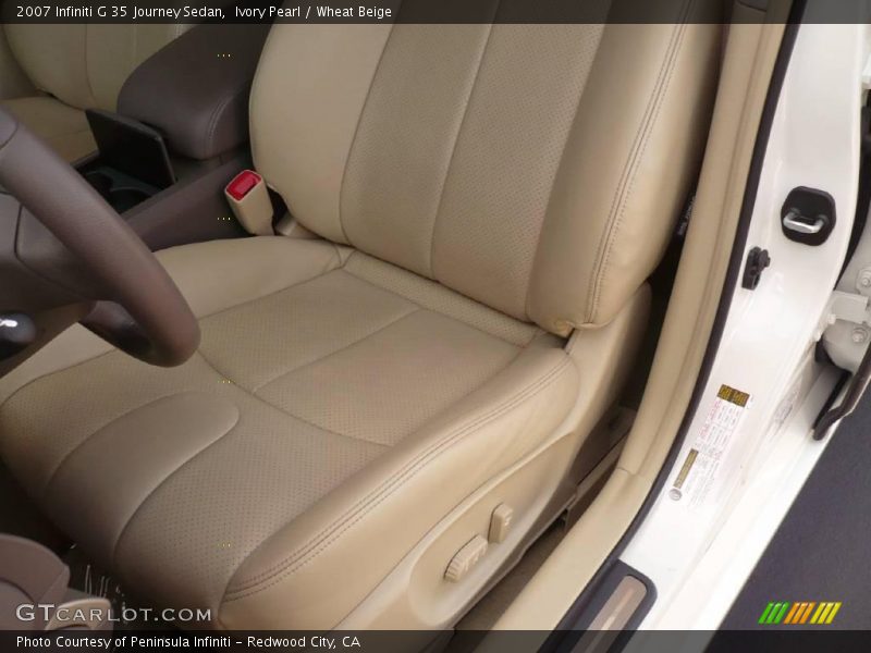Ivory Pearl / Wheat Beige 2007 Infiniti G 35 Journey Sedan