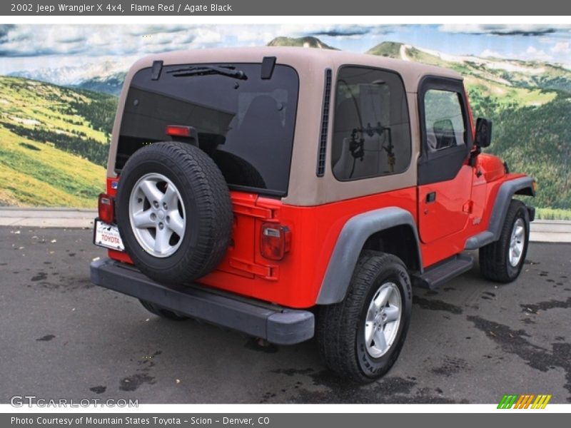 Flame Red / Agate Black 2002 Jeep Wrangler X 4x4
