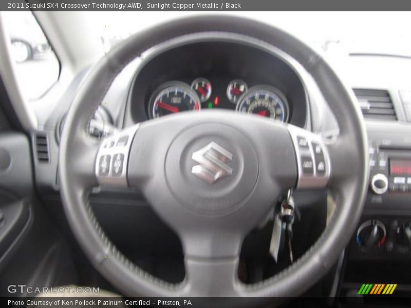 Sunlight Copper Metallic / Black 2011 Suzuki SX4 Crossover Technology AWD