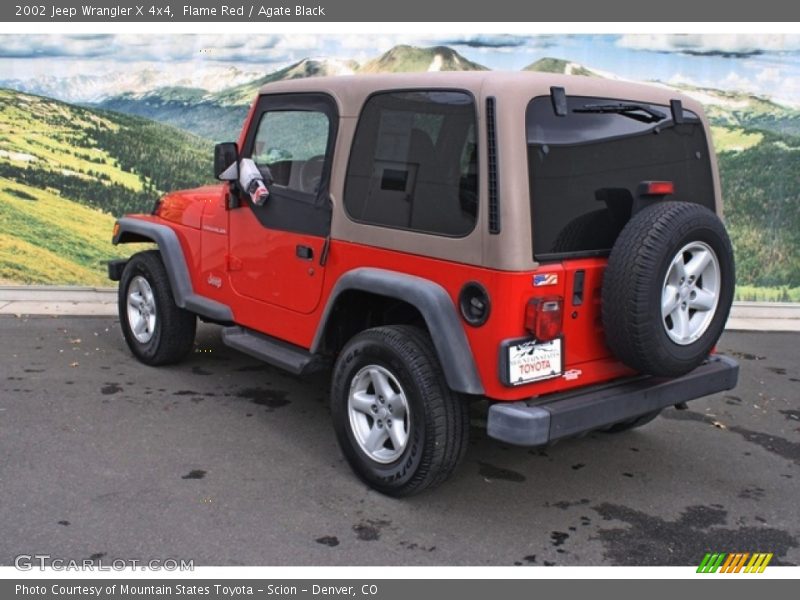 Flame Red / Agate Black 2002 Jeep Wrangler X 4x4