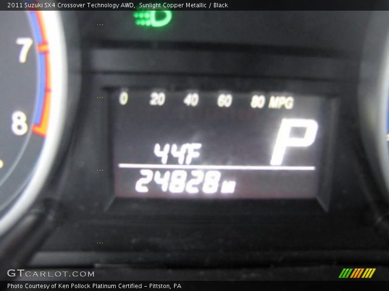 Sunlight Copper Metallic / Black 2011 Suzuki SX4 Crossover Technology AWD