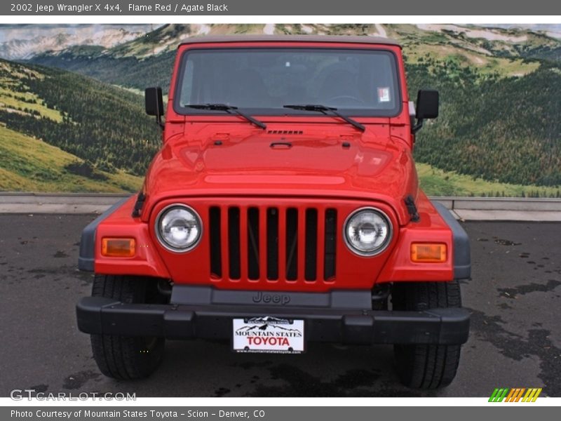 Flame Red / Agate Black 2002 Jeep Wrangler X 4x4