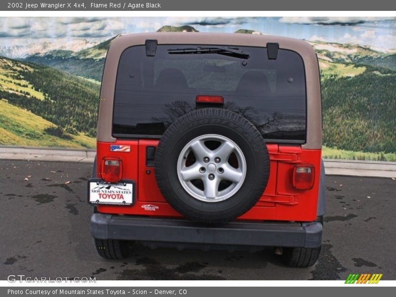 Flame Red / Agate Black 2002 Jeep Wrangler X 4x4