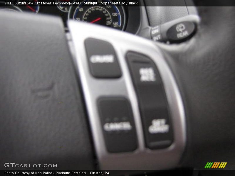 Sunlight Copper Metallic / Black 2011 Suzuki SX4 Crossover Technology AWD