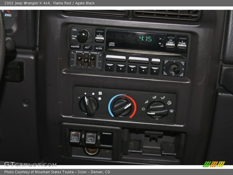 Controls of 2002 Wrangler X 4x4