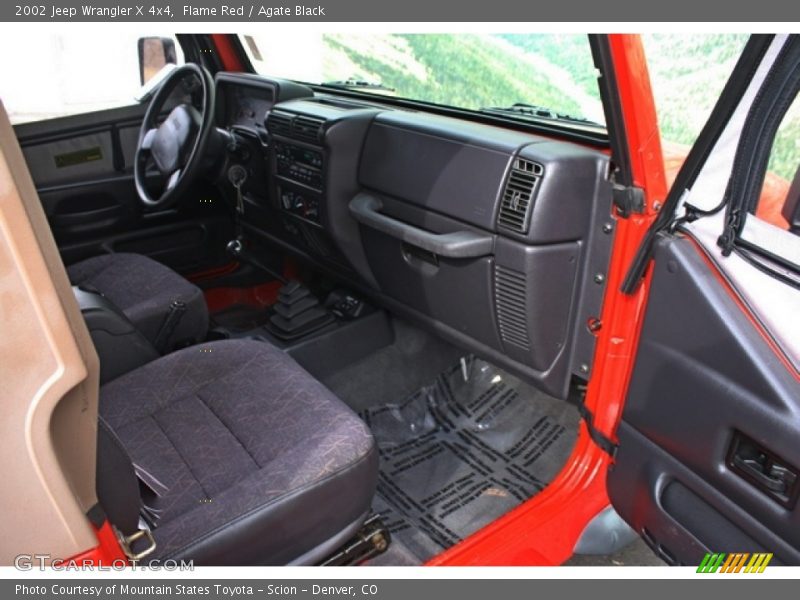Flame Red / Agate Black 2002 Jeep Wrangler X 4x4